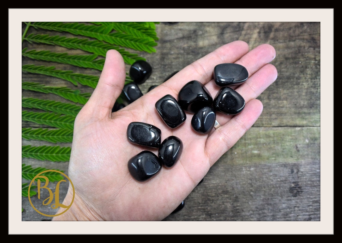 BLACK JET Gemstone 3 Piece Set Healing Black Jet Crystal Kit Etsy