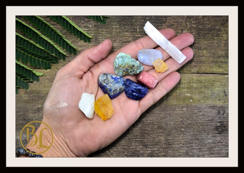 THYROID Gemstone Kit 9 Healing Thyroid Gemstone Set Healing Etsy