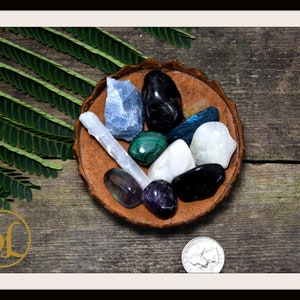 Healing Crystal Gemstone Set: 11 Intention Stones, Lithiotherapy