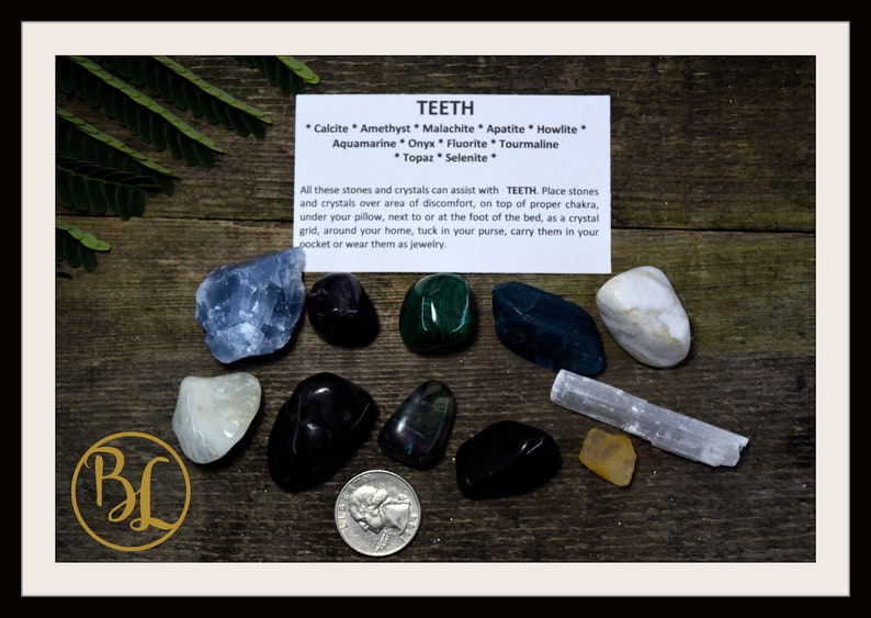 TEETH Gemstone Kit 11 Healing Teeth Gemstone Set Healing Etsy