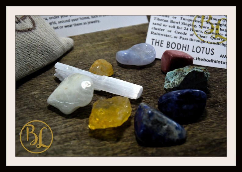 THYROID Gemstone Kit 9 Healing Thyroid Gemstone Set Healing Etsy