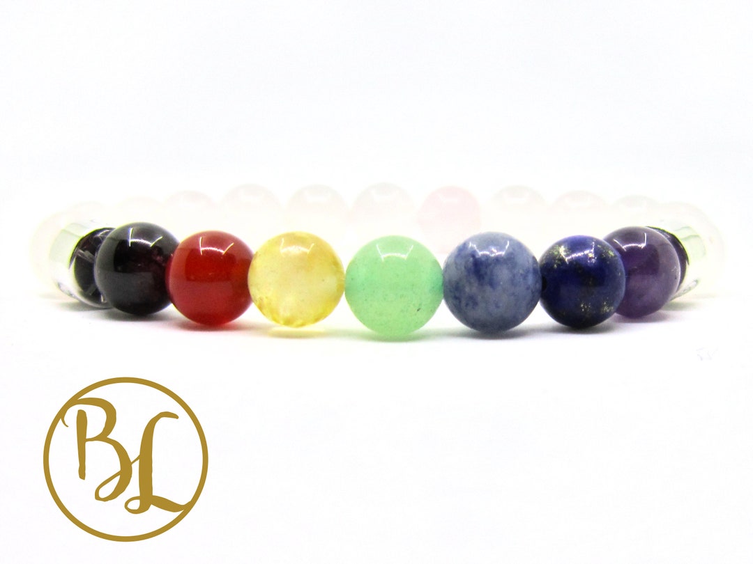 JFASHOP Bracciale Chakra Argento 925 Yoga Gioielli 7 Chakra Amuleto
