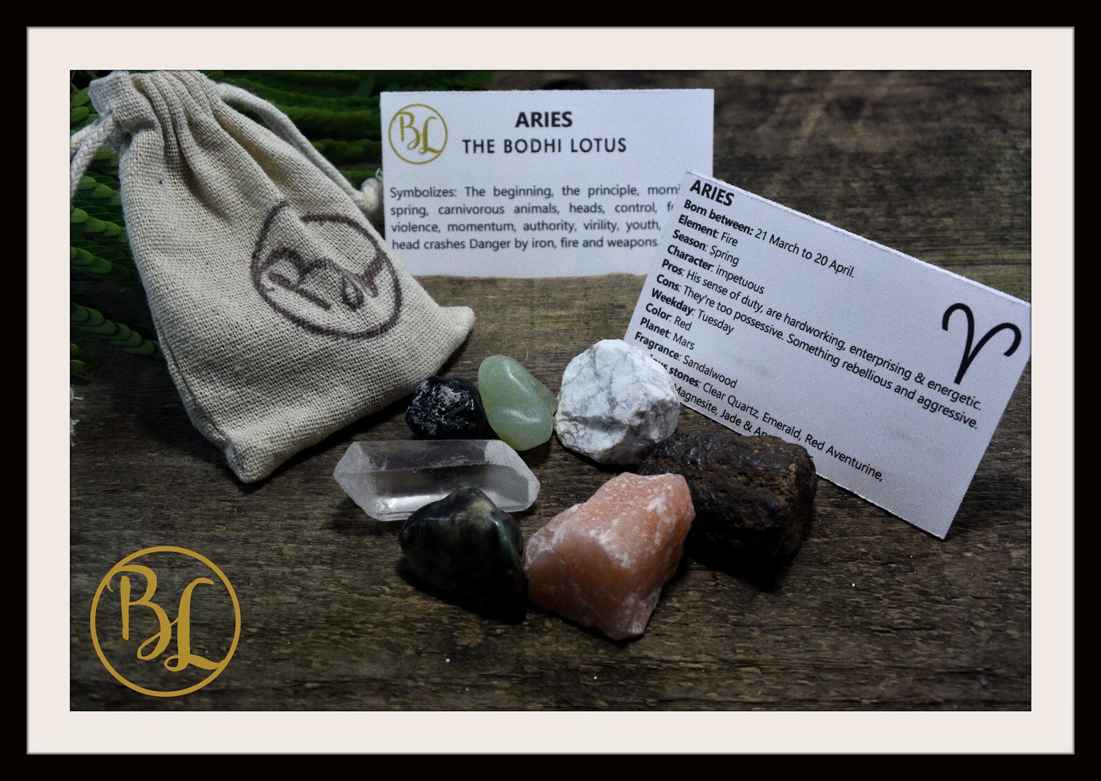 ARIES Gemstone Kit 7 Zodiac Aries Gemstone Set Healing Etsy
