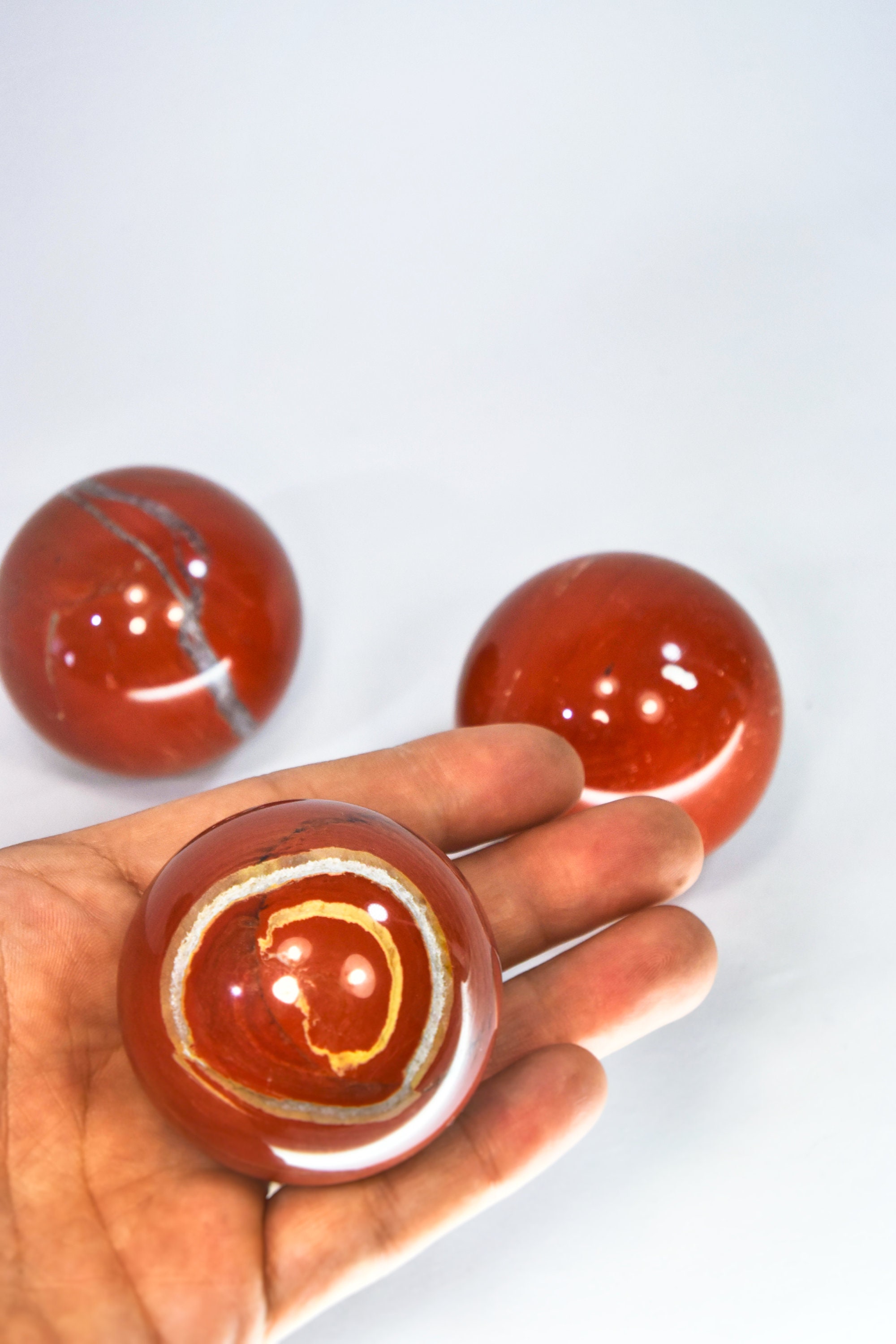 50mm Red Jasper Sphere: Revitalize Your Physical Energy