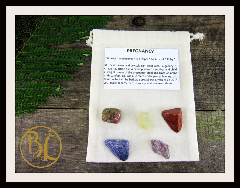 PREGNANCY Gemstone Kit 5 Pregnancy Stones & Crystals Healing Etsy