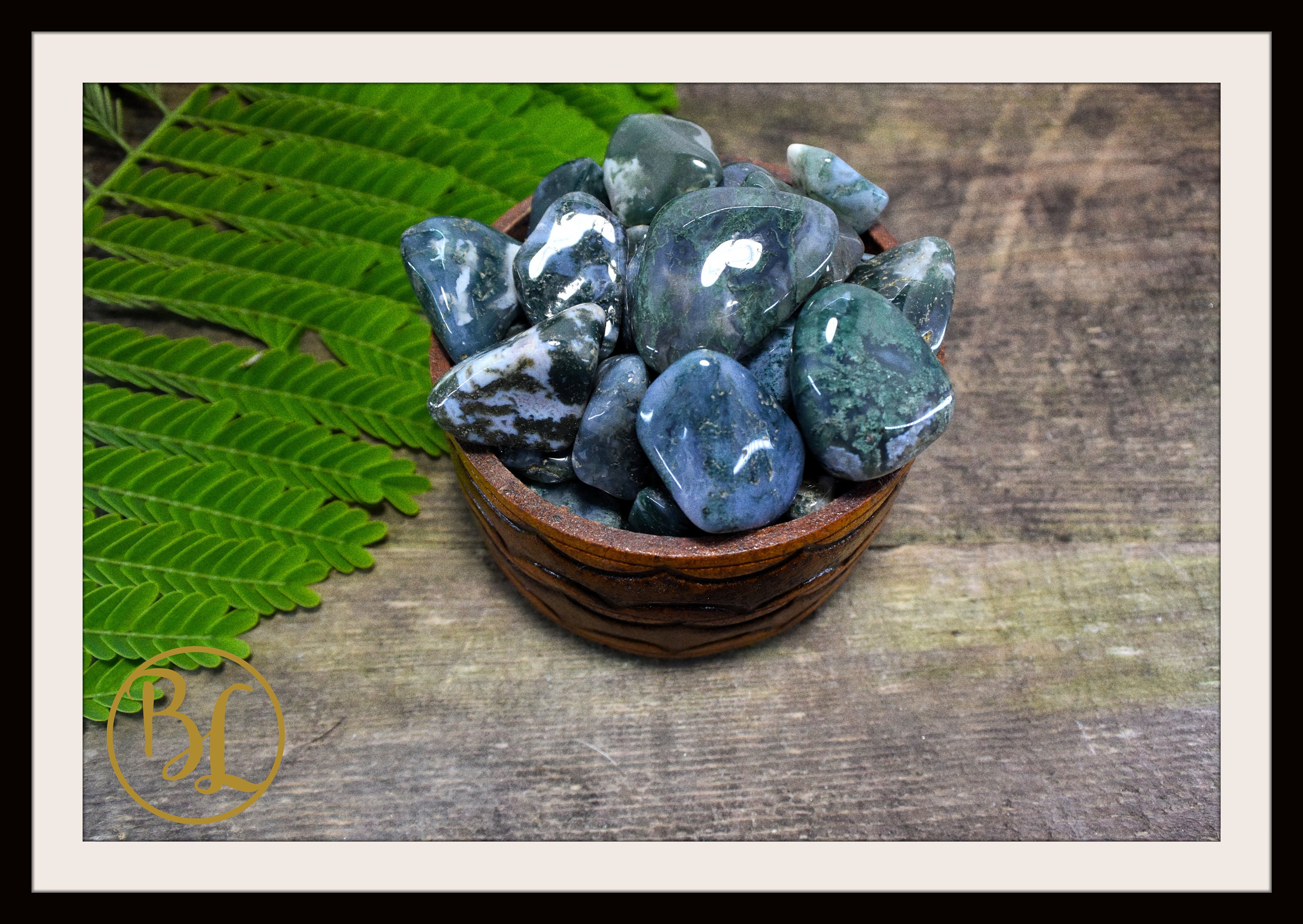 MOSS AGATE Gemstone 3 Piece Set Healing Moss Agate Crystal Kit | Etsy