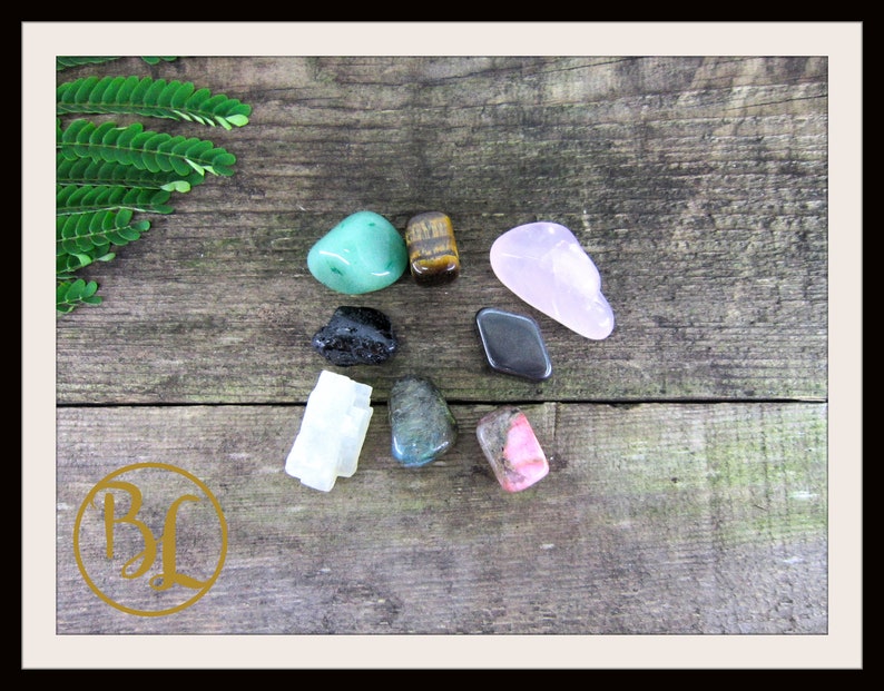 ANXIETY Gemstone Kit 8 Healing Anxiety Gemstone Set Healing Etsy