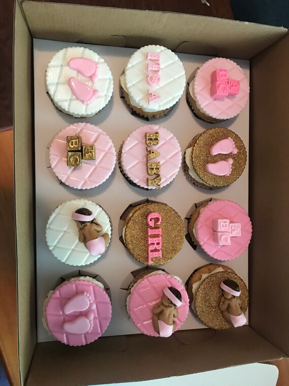 Glitz Glam Baby Shower Cupcake Toppers Etsy