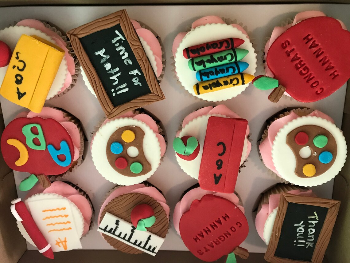School Teacher Cupcake Toppers Etsy