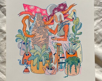 The Sculptor Small Risograph Print