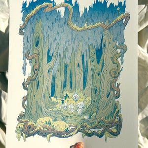 Into The Crooked Woods Small Rispgraph Print