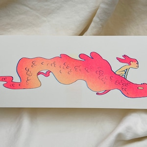 Dragon Rider Riso print
