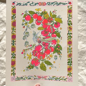 Sunflower Fairy Riso Print