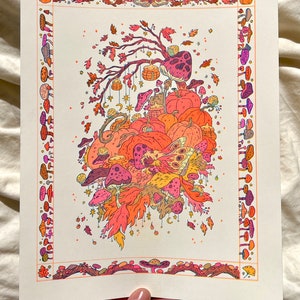 Pumpkin Fairy Riso Print
