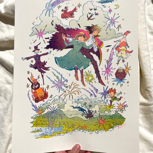 The Wizard Pendragon&#39;s Castle - Large Riso Print