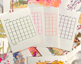 Riso Calendar Set of 12 - Made From Bad Prints
