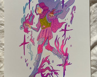 Smoke Rogue Large Risograph Print