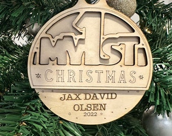 Custom Baby Name 1st Christmas Ornament