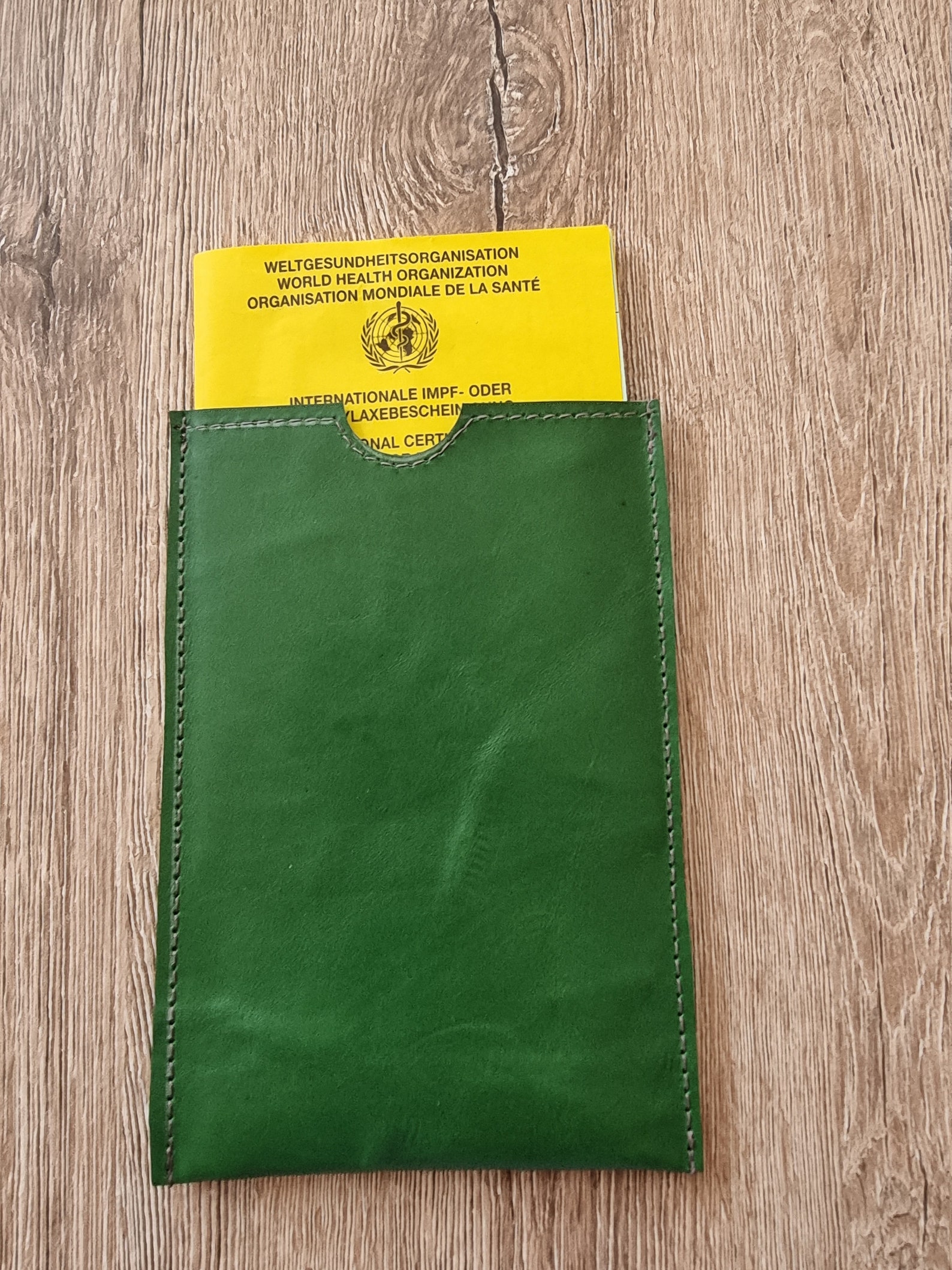 Vaccination passport sleeve genuine leather sleeve ...