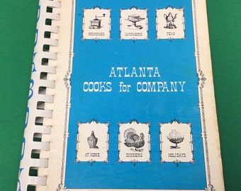 Music Club of Atlanta Georgia Vintage 1968 Cookbook & History See Index of Recipes, Southern Entertaining, Party Guide