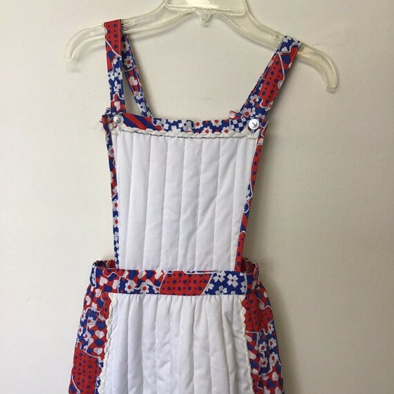 Handmade Vtg 1970s Dutch Girl quilted Apron Dress… - image 5