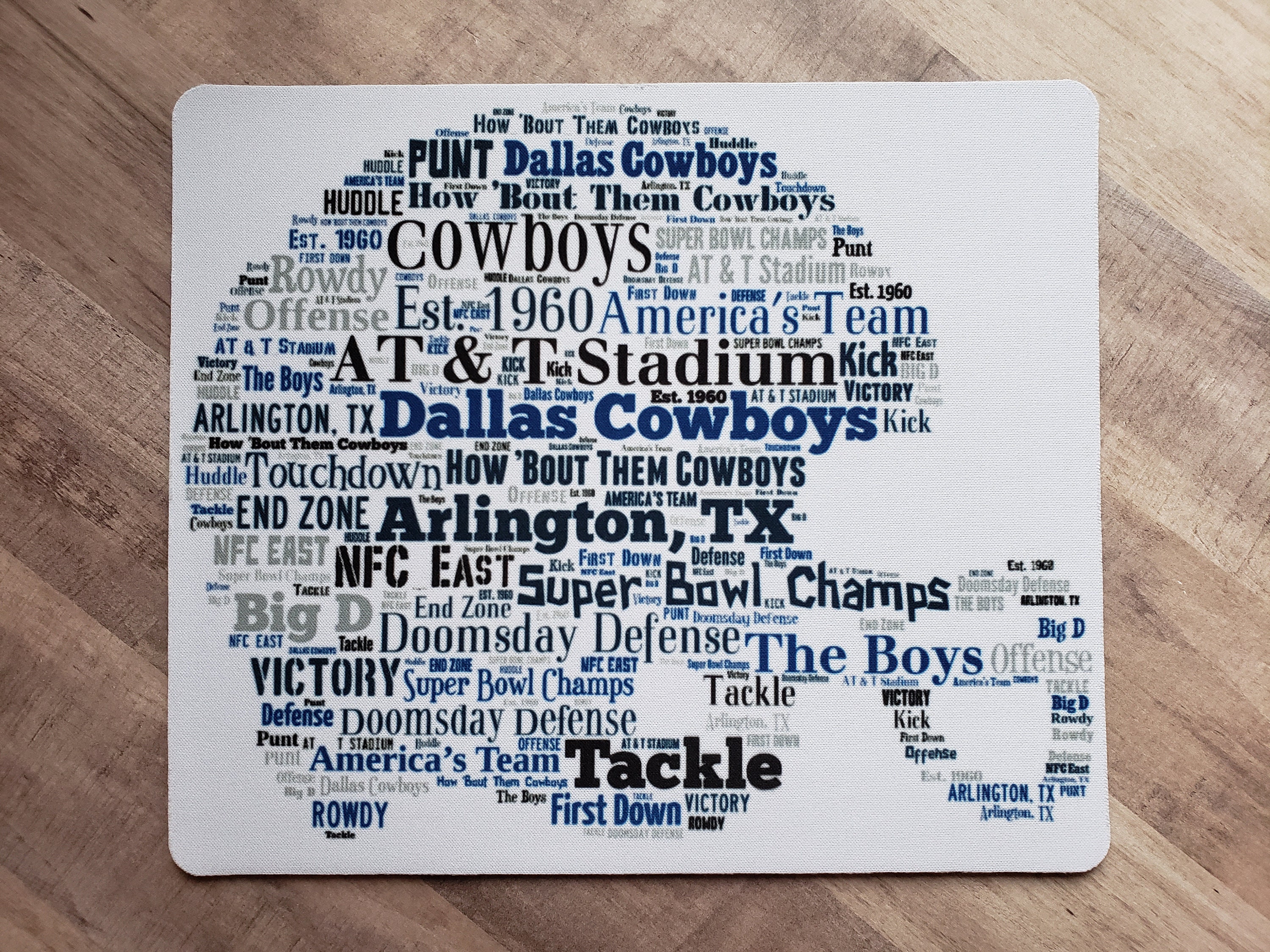 Dallas Cowboys Mouse Pad All NFL Teams Available Etsy