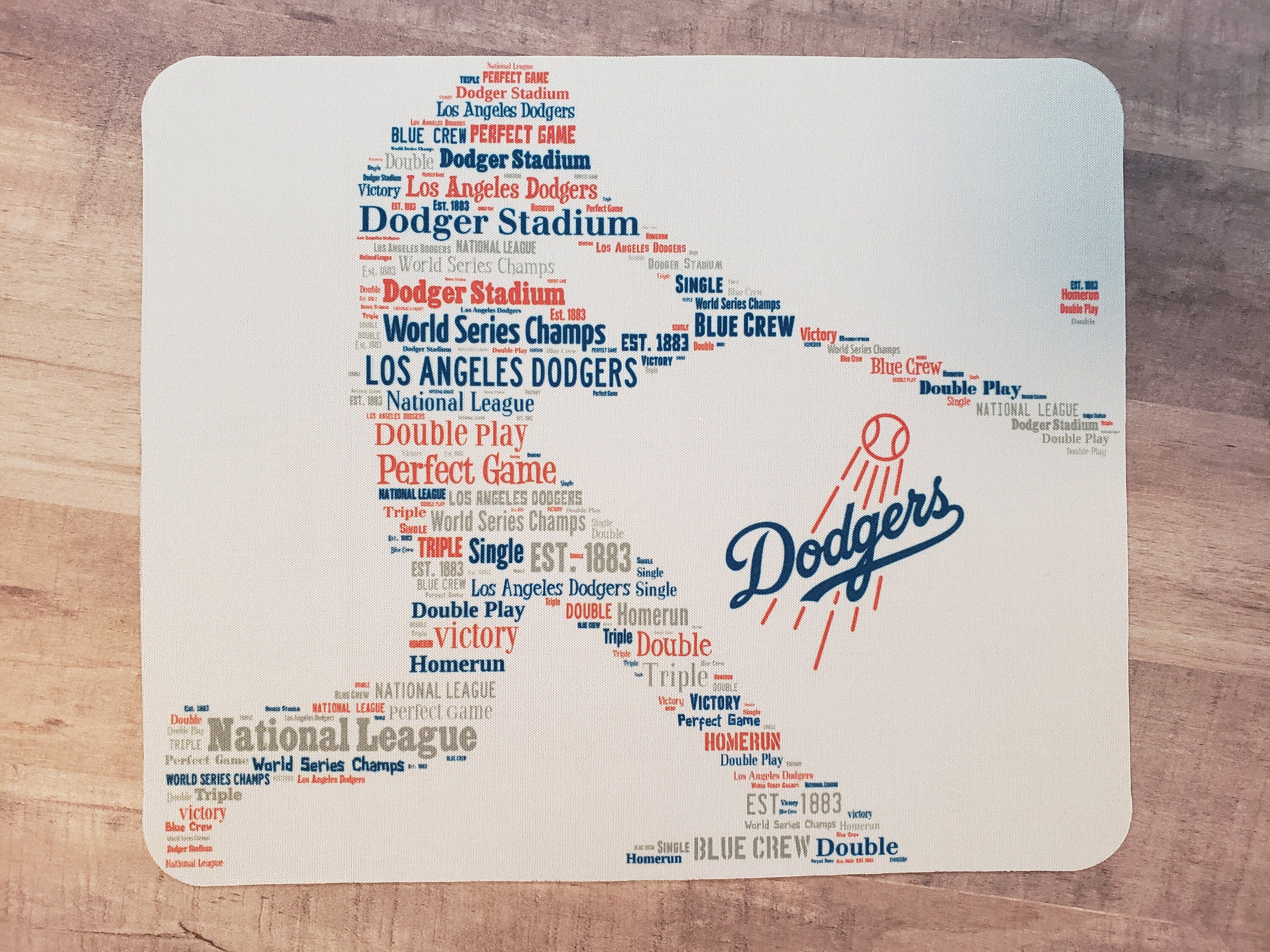 Los Angeles Dodgers Mouse Pad All MLB teams available Etsy