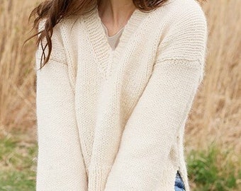 Country Sweater. Handmade wool pullover for women