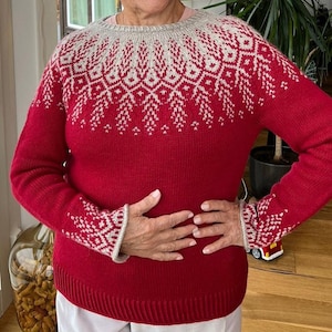 Goldwing Sweater. Handmade knitted jumper in wool with scandinavian design