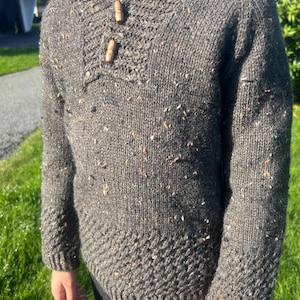Boy Sweater. Handmade knitted wool jumper