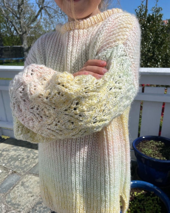 Katia Handmade knitted sweater for kids in merino and mohair wool