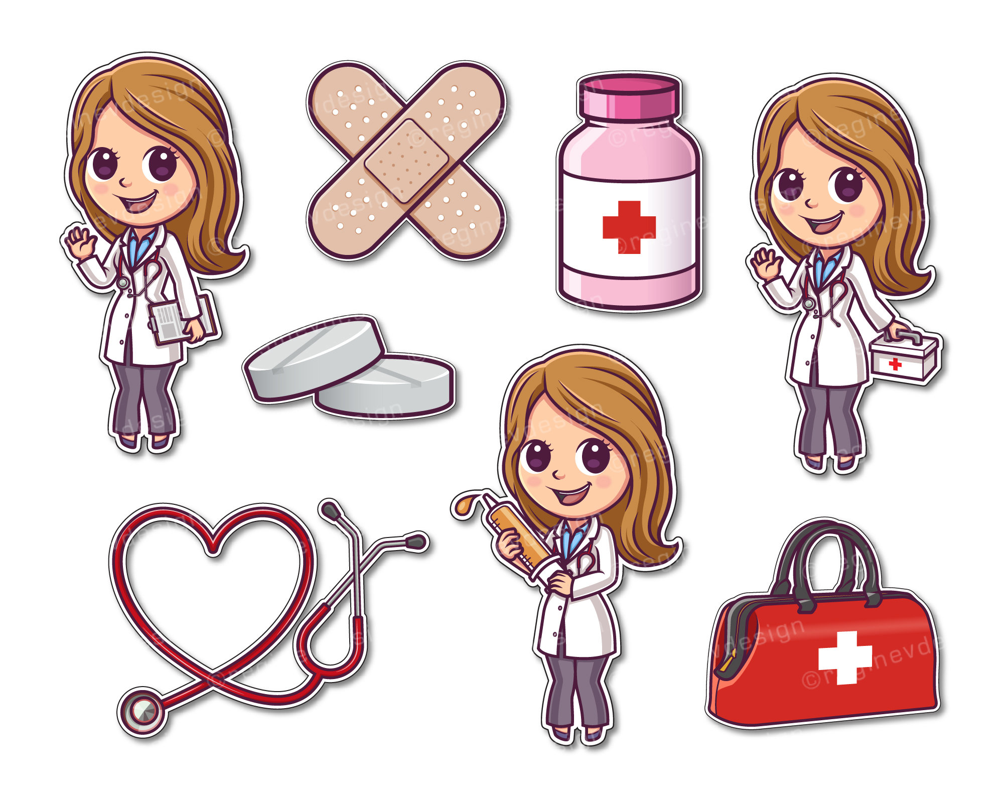 female medical doctor clipart