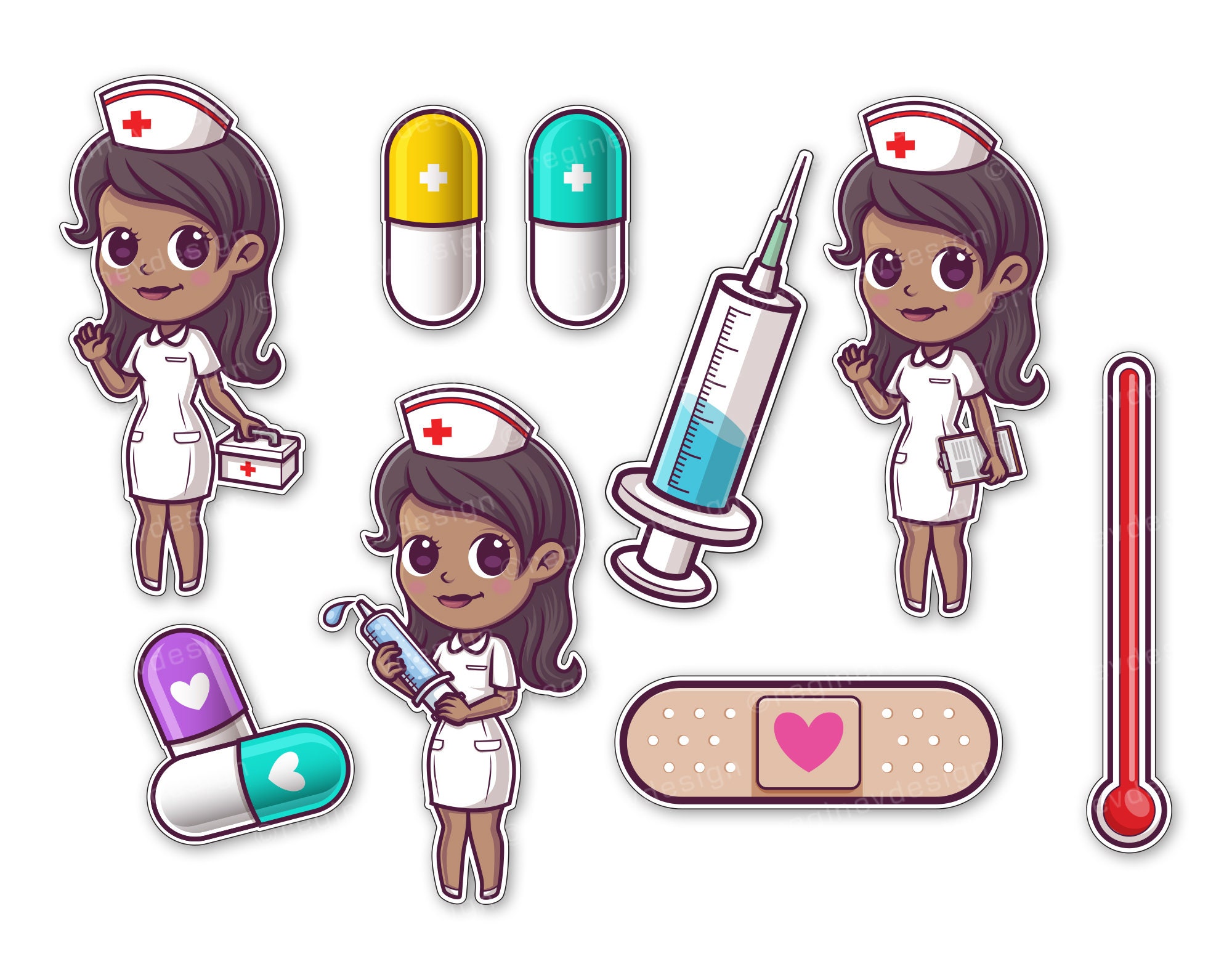 Cute Nurse and Hospital Clipart Hospital African American - Etsy Cute Nurse and Hospital Clipart Hospital African American - Etsy