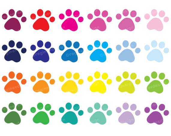 Colorful Quilt Dog Paw Print Drawing Wrapping Paper by Cool Prints