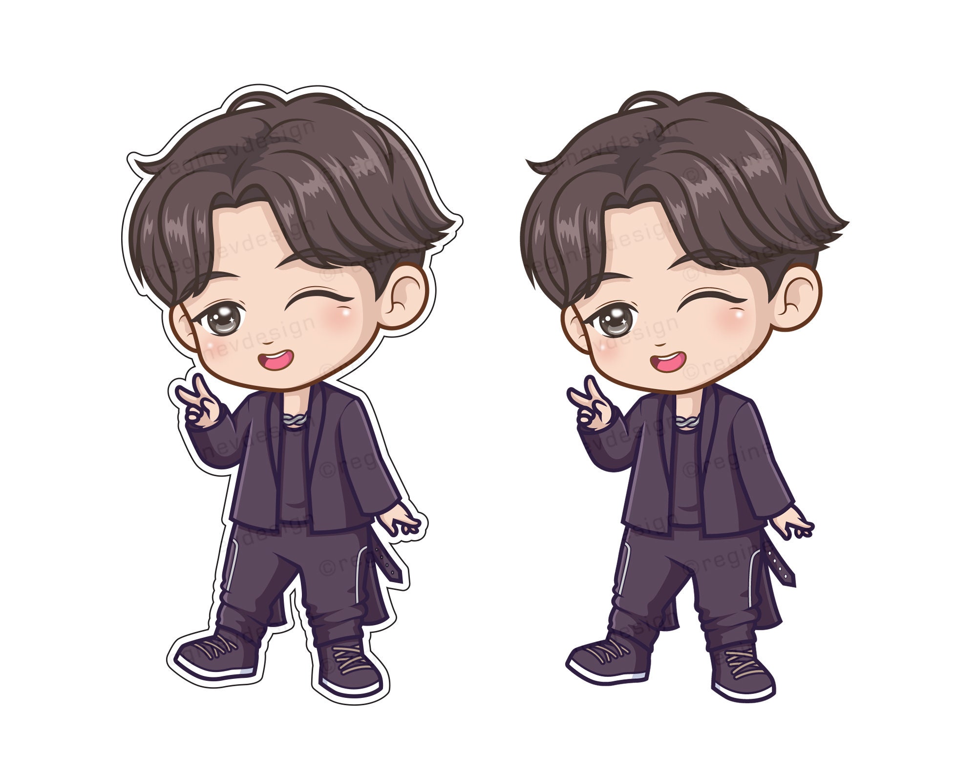 BTS J-hope Chibi Kawaii Dibujos animados Clipart K-pop - Etsy México