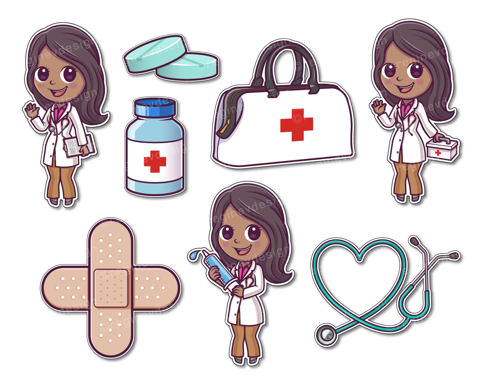 Cute Doctor Clipart Hospital African American Girl Female - Etsy Cute Doctor Clipart Hospital African American Girl Female - Etsy
