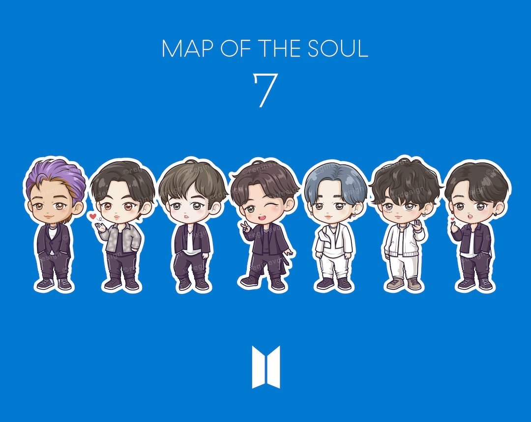 BTSちびキャラクリップアート、Map of the Soul 7メンバー、K-POP