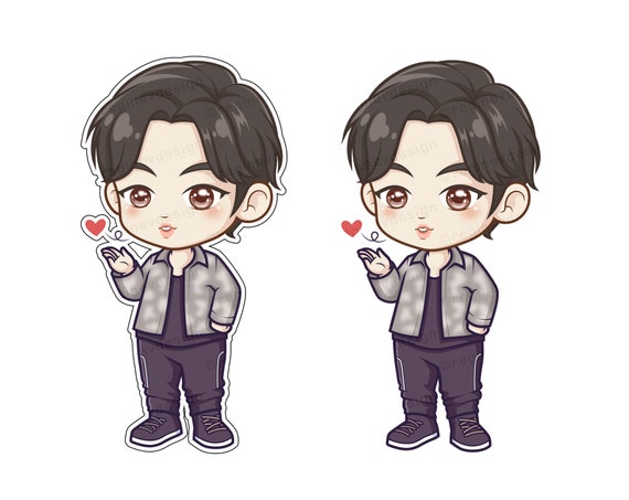 Buy BTS Jin Chibi Kawaii Cartoon Clipart K-pop Ji Seok-jin Online in India  - Etsy