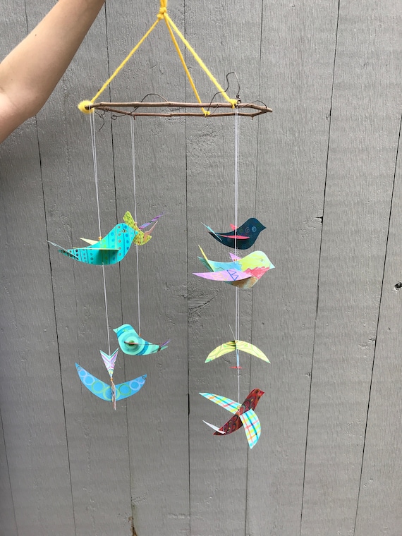 Bird Mobile 8 Birds Etsy
