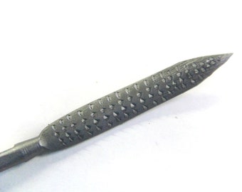 Flat Point Curved Carving Rasp- Carving File Rasp- Double Sided Soapstone Rasp File