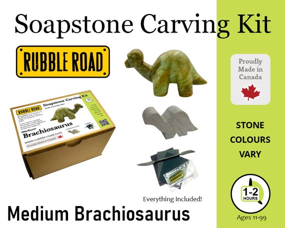 Wolf Soapstone Carving Kit MEDIUM Kids and Adult Craft Kit Carving Activity  Arts and Crafts DIY 