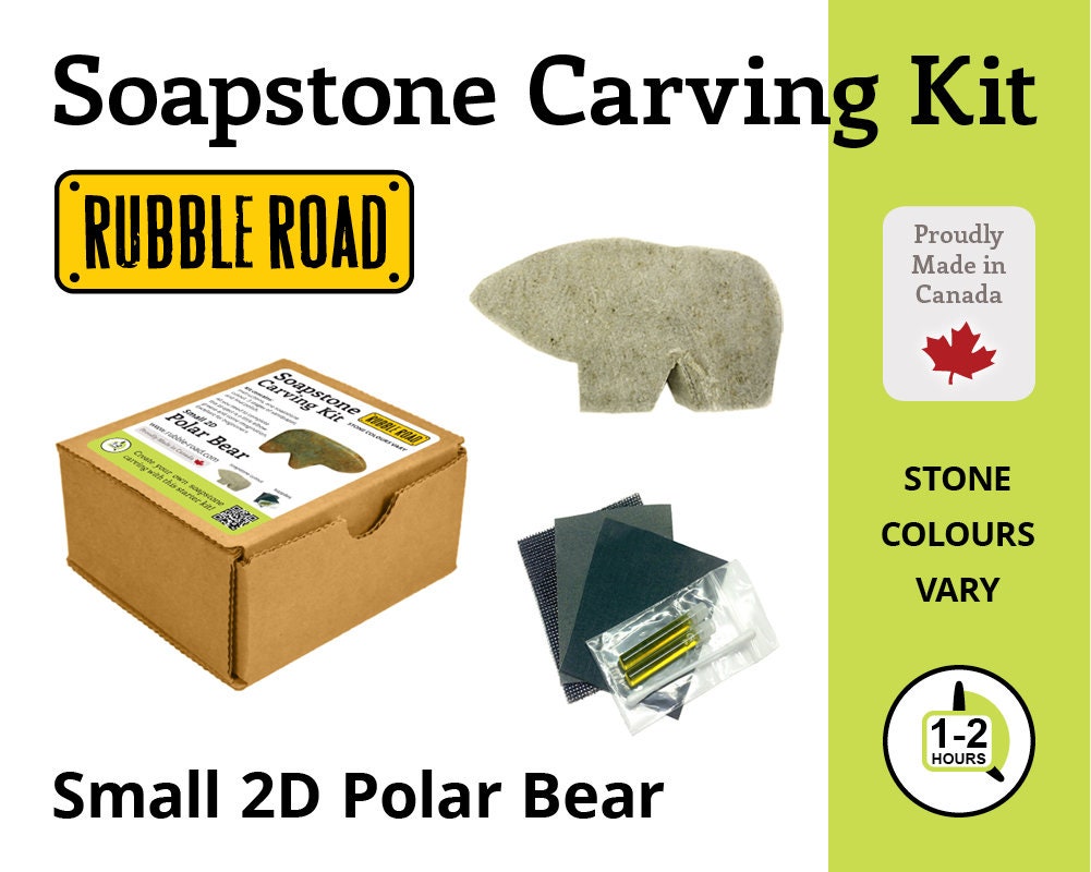 Seal Soapstone Carving Kit Medium Kids and Adult Craft Kit Carving Activity  Arts and Crafts DIY 