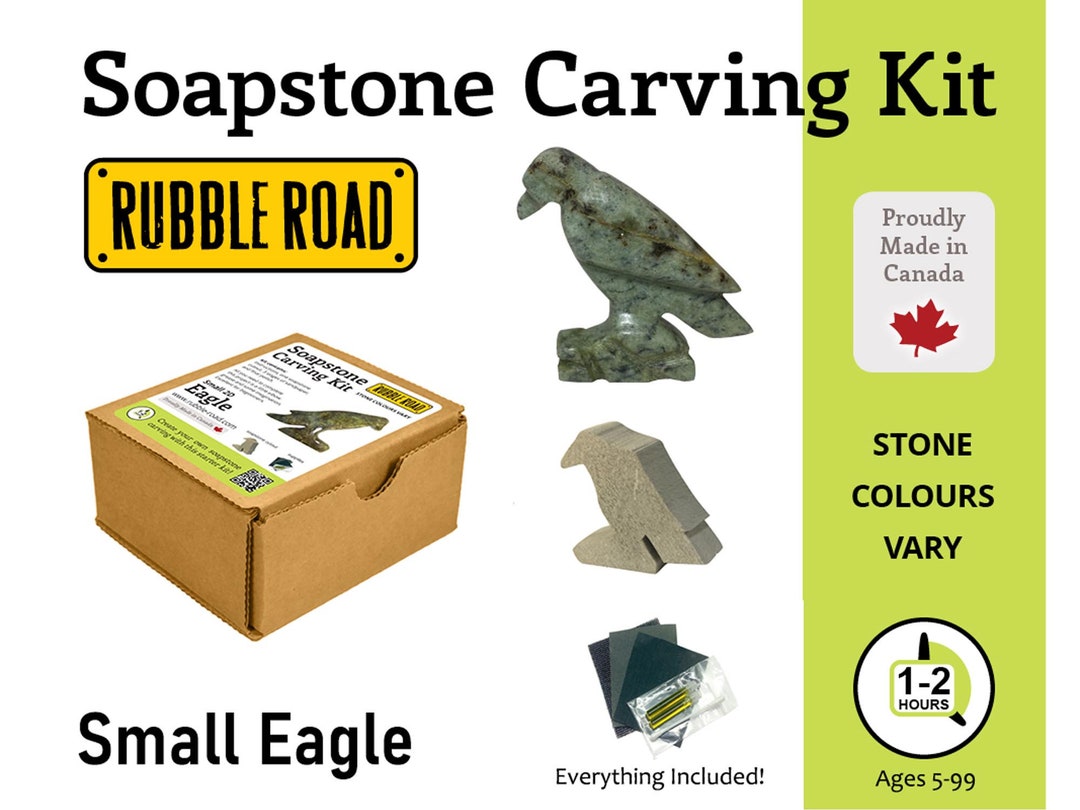 Eagle Soapstone Carving Kit Stone Carving DIY Kids and Adult Crafting