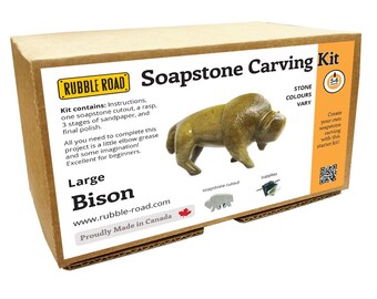 Bison Soapstone Carving Kit - LARGE