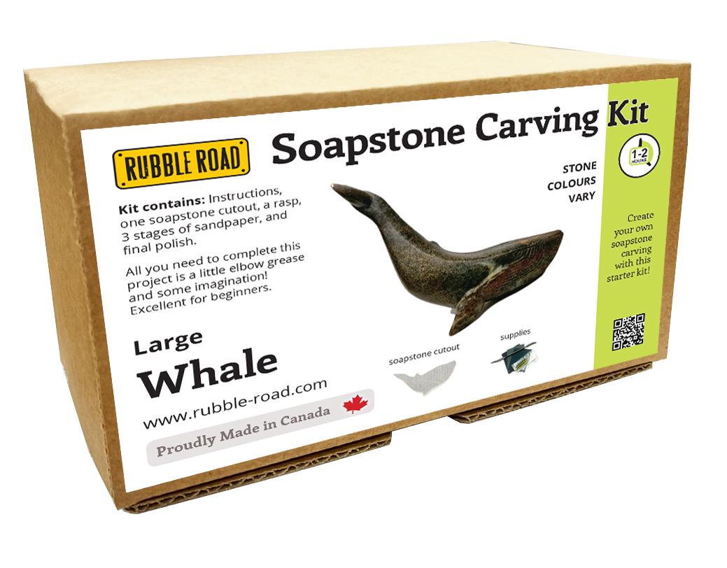 Blue Whale Soapstone Kit - Large- Kids Craft Kit - Carving Activity…