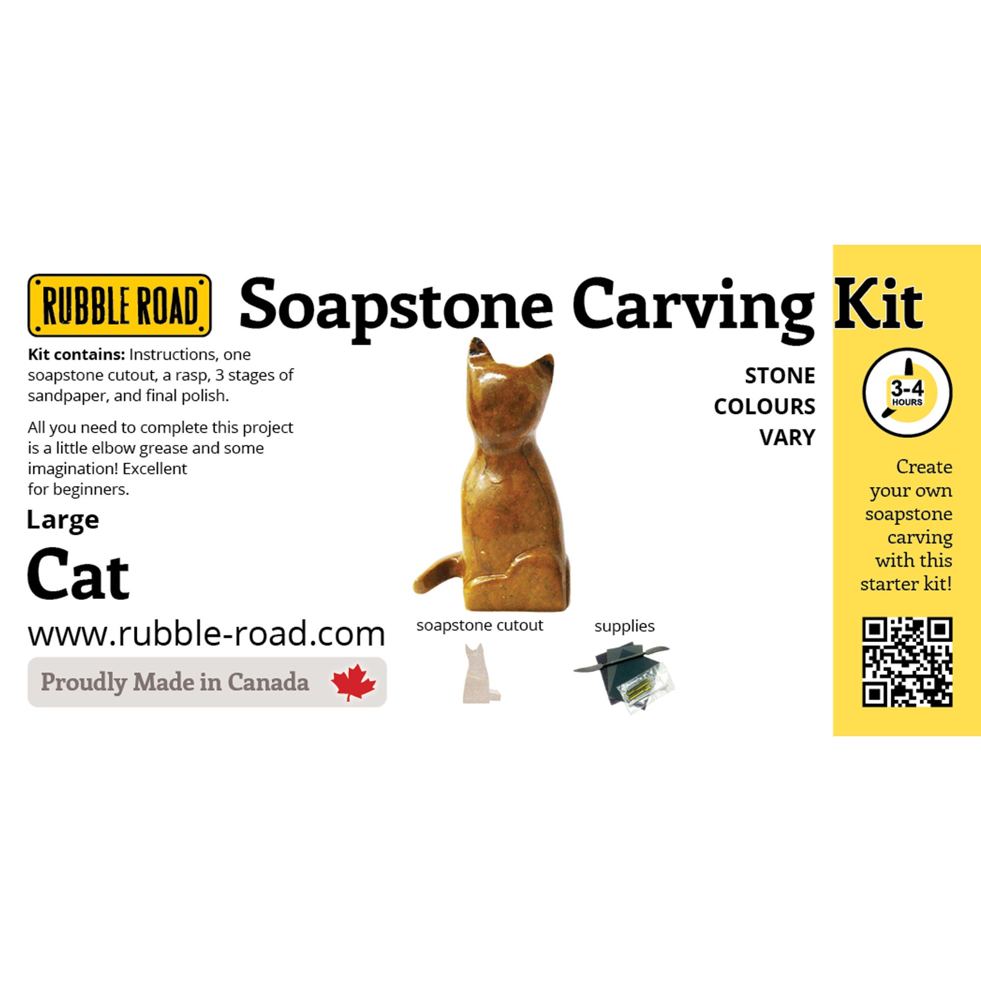 Cat Soapstone Carving Kit Stone Carving DIY Kids Crafting Etsy