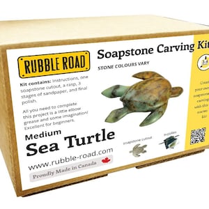 Sea Turtle Soapstone Carving Kit: Medium DIY Craft
