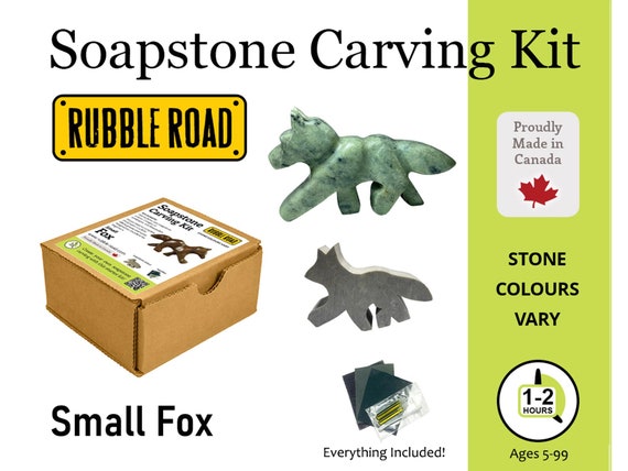 Fox Sculpture Soapstone Carving Kit Stone Carving DIY Kids and Adult  Crafting Kit Animal Shape Small -  Israel