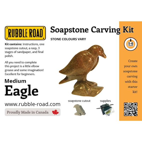 Bear Soapstone Carving Kit MEDIUM Kids and Adult Craft Kit Carving Activity  Arts and Crafts DIY 