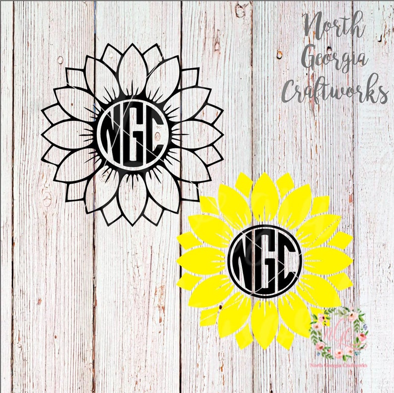 Sunflower Flower Monogram Frame Design Cut File Svg Jpeg Png Clip Art Art Collectibles Vadel Com Sunflower Flower Monogram Frame Design Cut File Svg Jpeg Png Clip Art Art Collectibles Vadel Com
